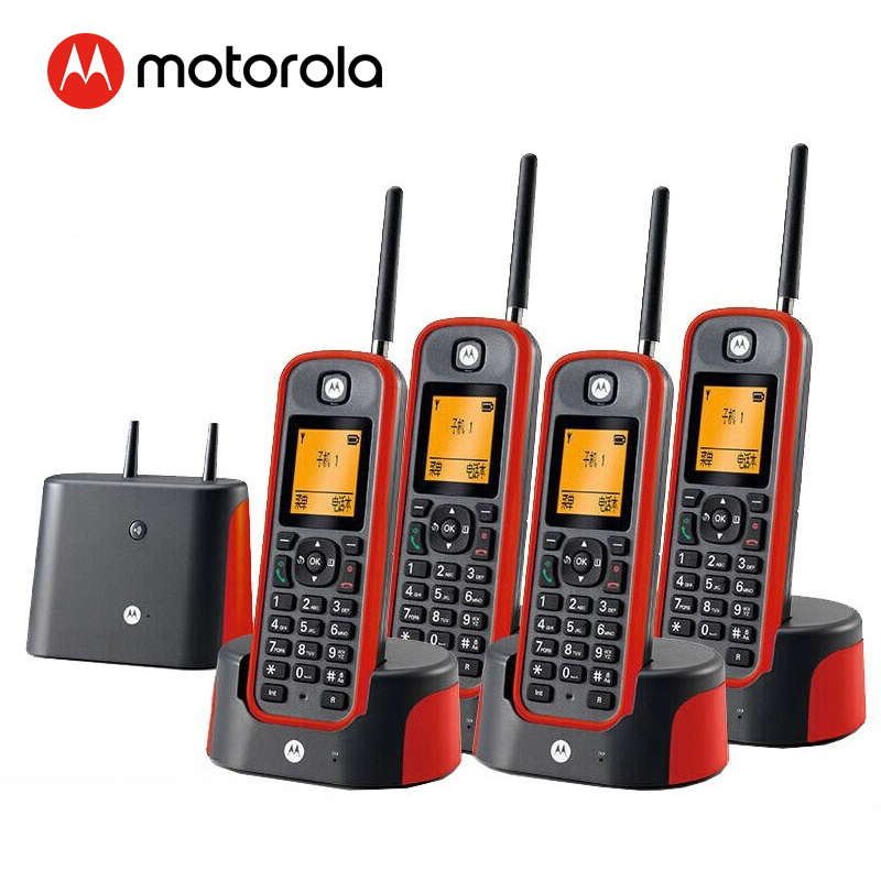 摩托罗拉(Motorola)子母电话机O201C 远距离数字无绳电话 办公家用别墅专用中文无线座机
