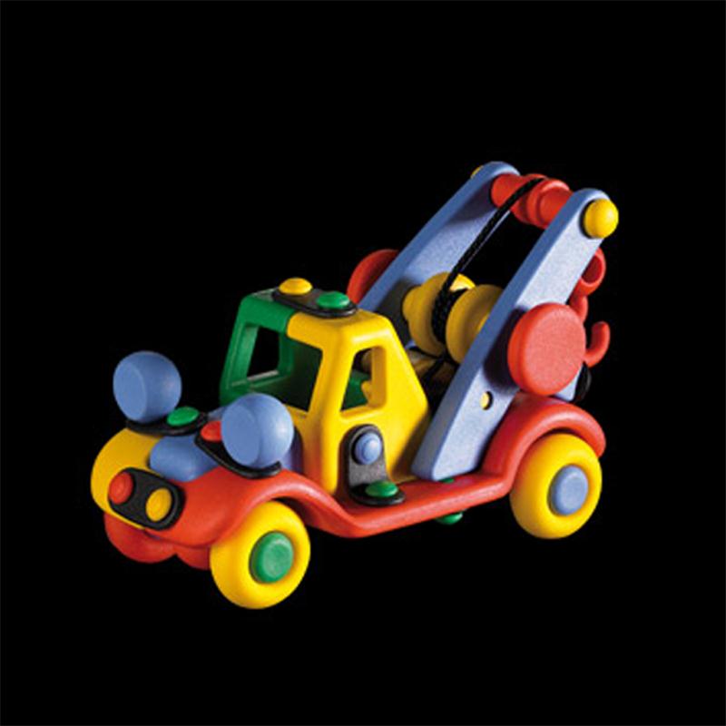德国micomic米扣儿童益智拼装玩具手工拼插积木工程车小吊车模型