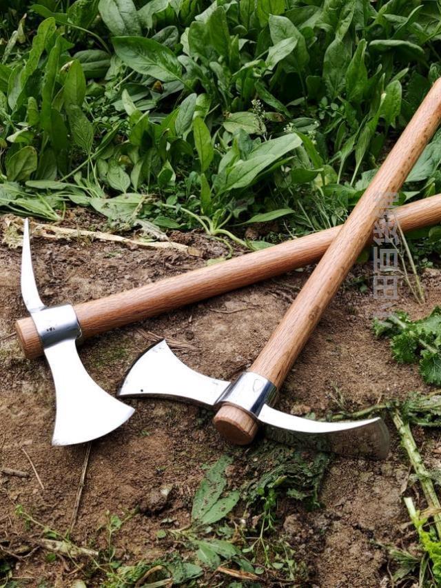 不锈钢镐斧便携刨砍两用小号锄头松土挖树桩盆景工具一体淬火冰镐
