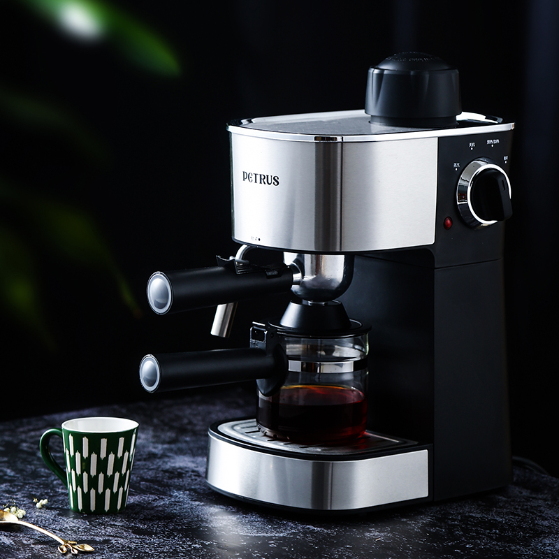 柏翠PE3180意k式咖啡机家用小型蒸汽花式全半自动迷你蒸汽式打奶