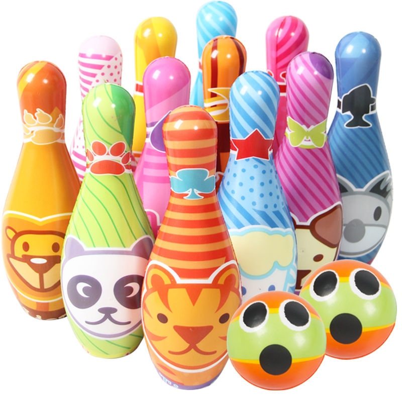 pu实心儿童保龄球玩具套装大号室内宝宝球类户外亲子运动玩具