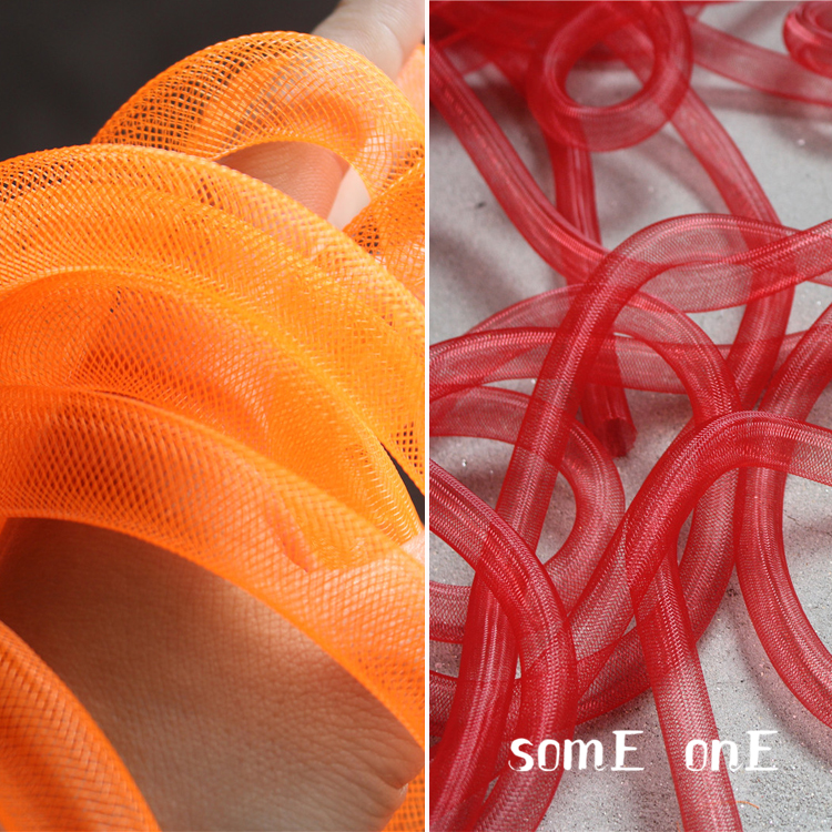 亮橙和红色弹力扭曲造型管子创意伸透明缩手工diy设计师装饰辅料