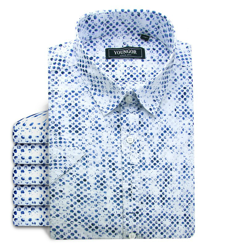 SYH02雅戈尔全棉夏男短袖衬衫 纯棉休闲修身版商务衬衣多款可选
