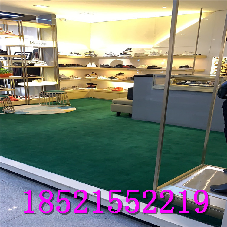 墨绿色直纱地毯10mm加厚地毯商场店铺满铺防火地毯可裁剪定制尺寸