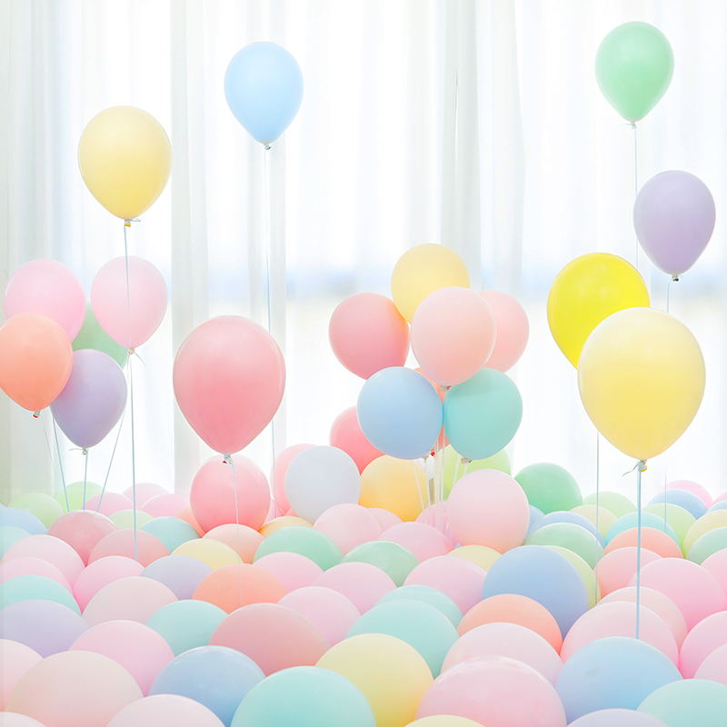 马卡龙气球装饰品商场学校幼儿园教室儿童宝宝周岁生日场景布置