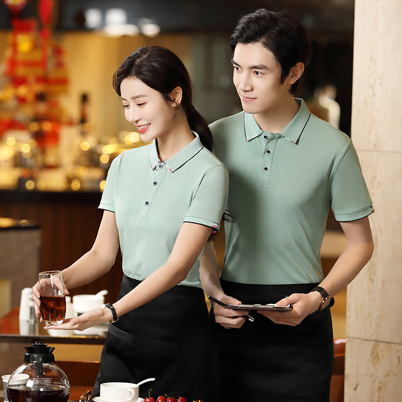韩国料理工作服法式咖啡西餐厅服务员制服休闲会所网吧工装火锅店