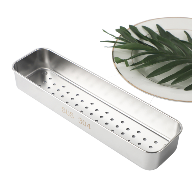 消毒柜筷子盒笼304不锈钢筷子篮家用沥水篓置物架平放餐具收纳盒