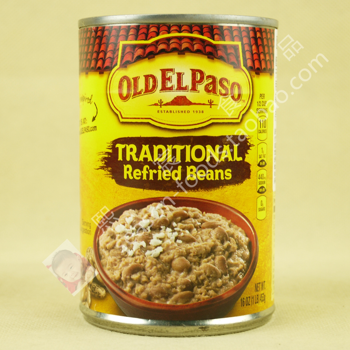 临期Old El Traditional Refried Beans 欧帕 传统味炒豆泥 453g