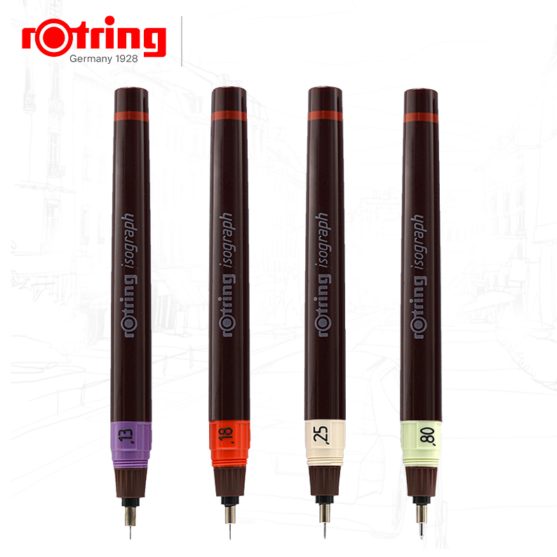 德国rotring红环针管笔 可加墨水绘图笔可灌墨水手绘针笔制图勾线