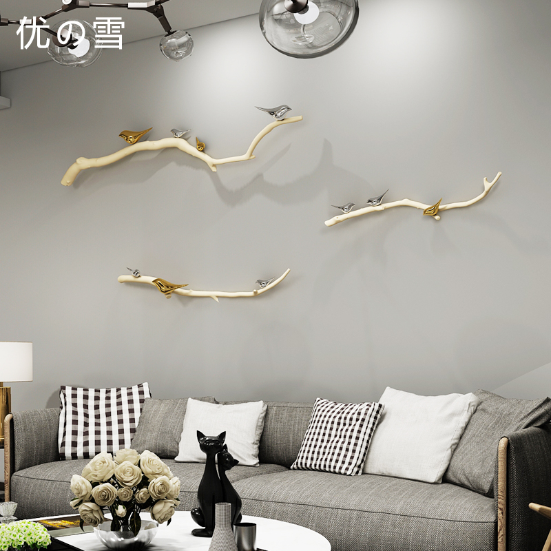 现代创意家居客厅墙面壁挂立体树枝鸟墙饰壁饰装饰品墙上挂饰挂件