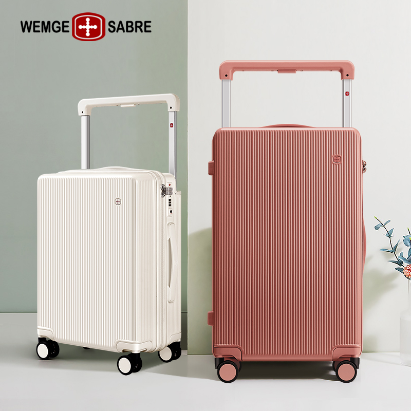 2022年瑞士军刀宽拉杆行李箱女万向轮学生20寸耐用旅行箱男拉杆箱
