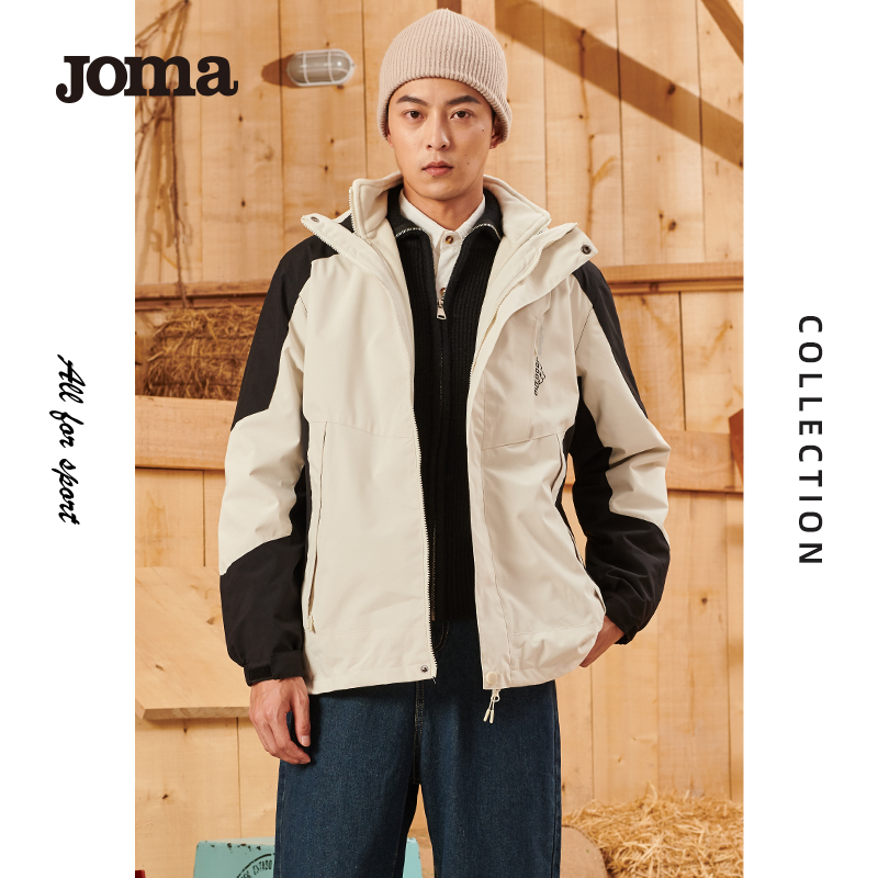 Joma荷马冲锋衣两件套男户外运动徒步登山防风防雨抗寒外套上衣男