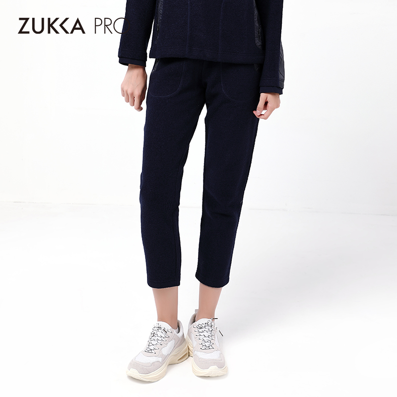 ZUKKA PRO卓卡女装专柜同款秋冬季新款拼接个性宽松休闲裤长裤运