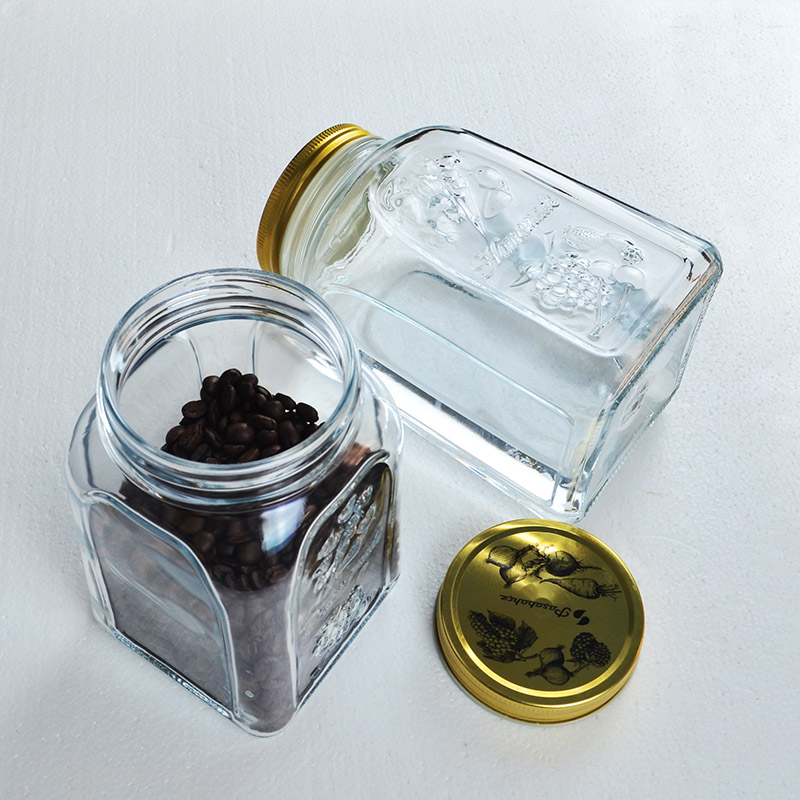 土耳其进口方形罐子密封罐玻璃食品级陈皮储存罐厨房蜂蜜果酱瓶子