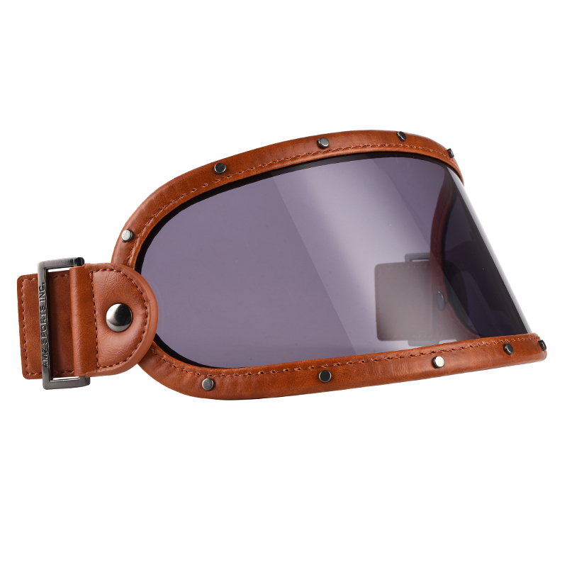 AMZ全盔专用护目镜摩托车头盔镜片复古哈雷风镜机车防雾防风眼镜