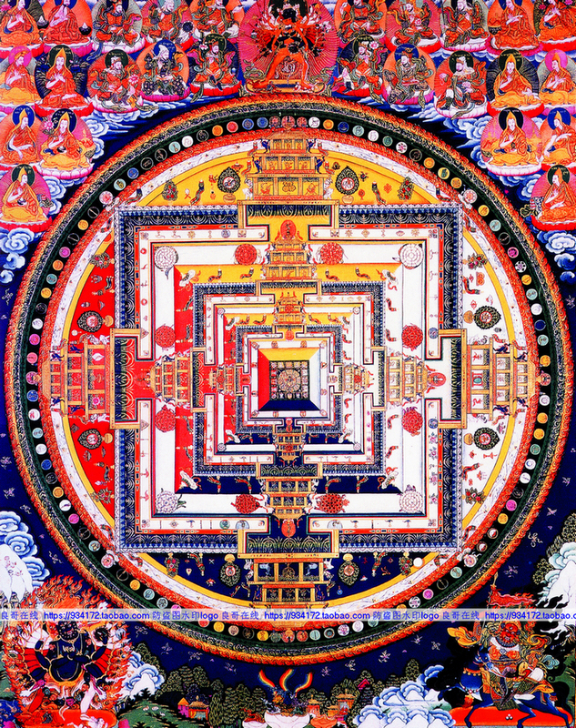 包邮 印布印布 西藏 日喀则 唐卡佛龛钻石画定制