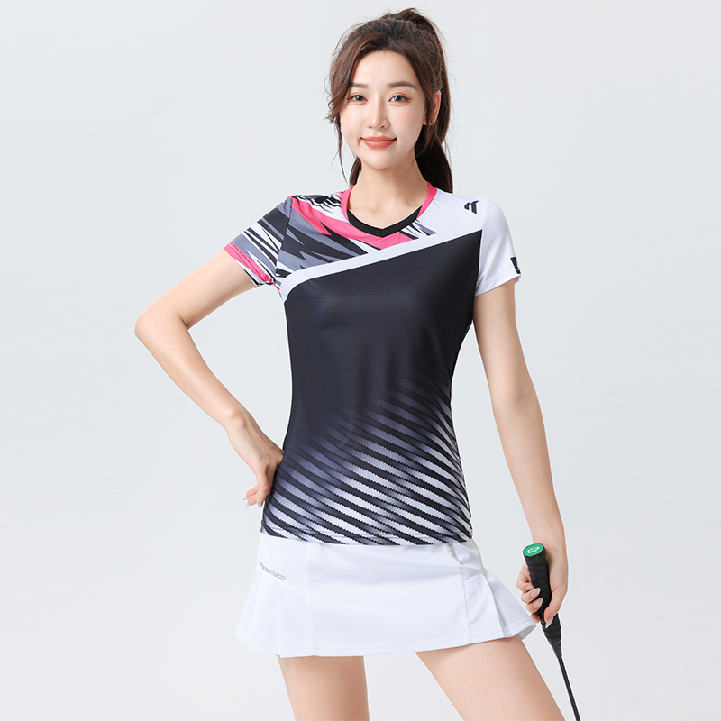 2022夏季新品羽毛球女装套装韩版速干短袖训练运动服团购定制球服