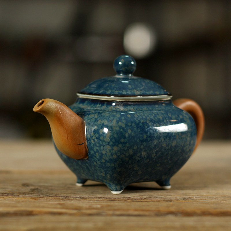 功夫茶具 陶瓷茶壶 龙泉青瓷泡茶壶 原矿色釉茶壶 紫砂壶
