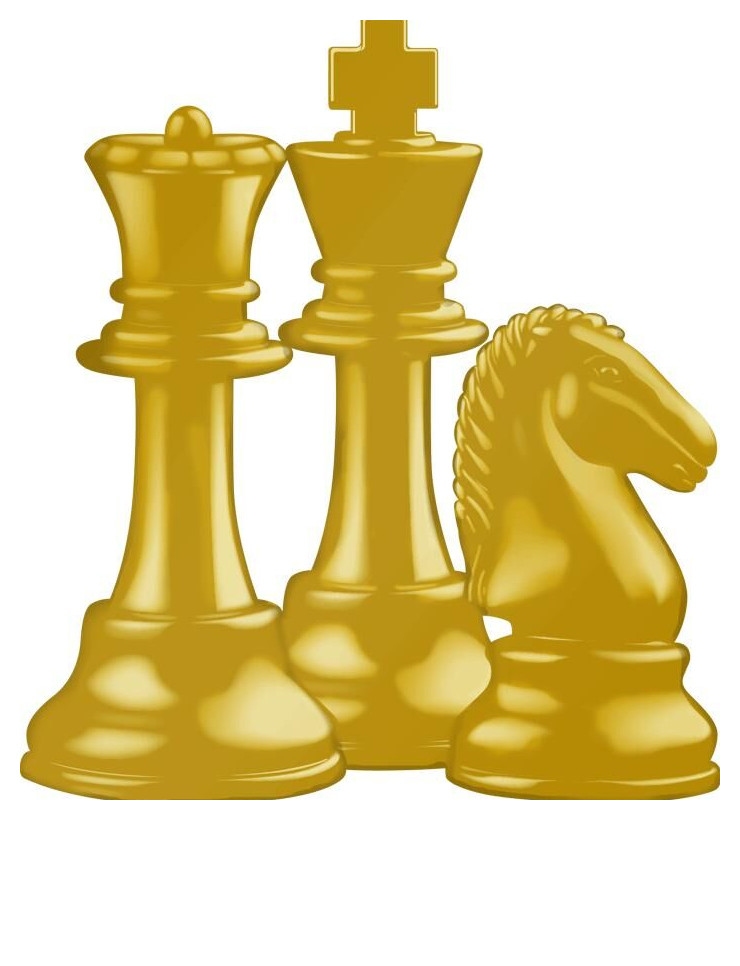 1Chess国际象棋金色徽章礼品周边比赛裁判奖品嘉宾活动纪念创意
