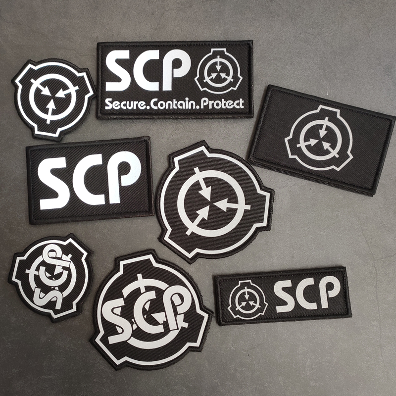 SCP基金会超自然现象基金会高亮反光魔术贴臂章背包贴章帽贴背贴