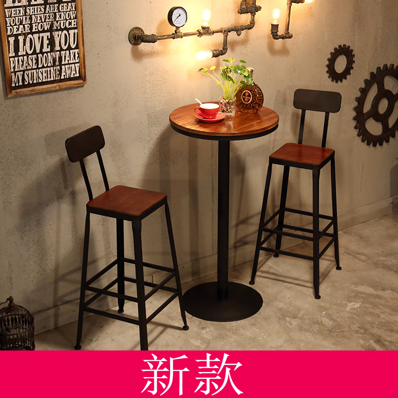 靠背椅黑色红酒架咖啡桌椅椭圆形厨房家用主题板材茶水书桌水吧