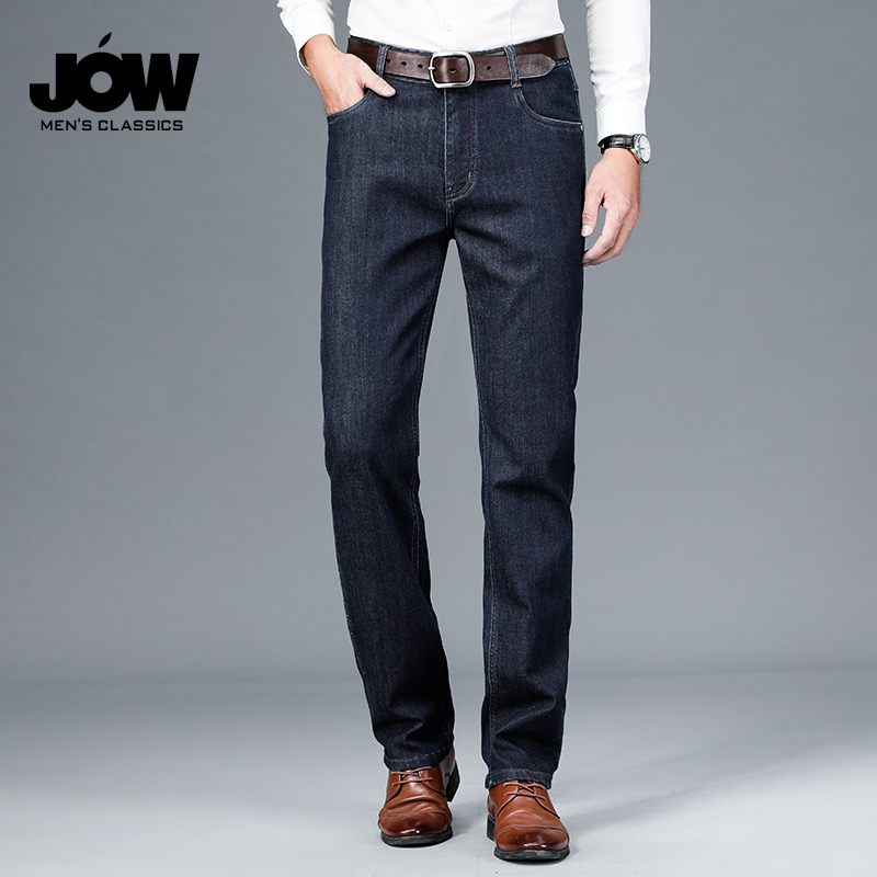 JOW/乔沃男士牛仔裤直筒宽松2022新款含羊毛中年休闲裤