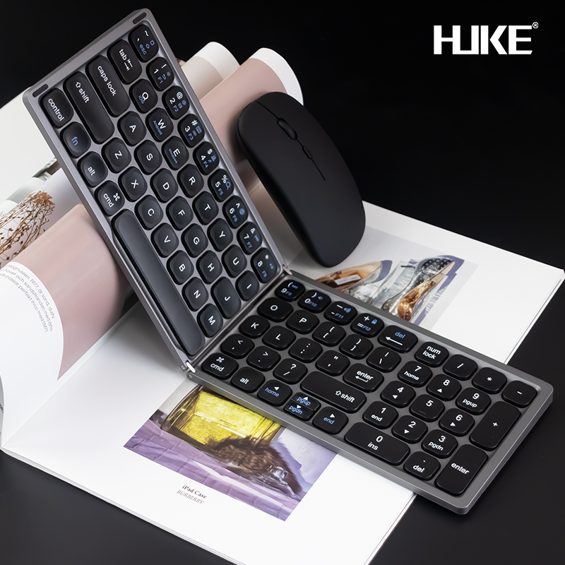 折叠蓝牙数字小键盘无线轻薄荣耀手机平板笔记本电脑一体机鼠标适用ipad苹果mini华为X2鸿蒙p40办公键鼠套装