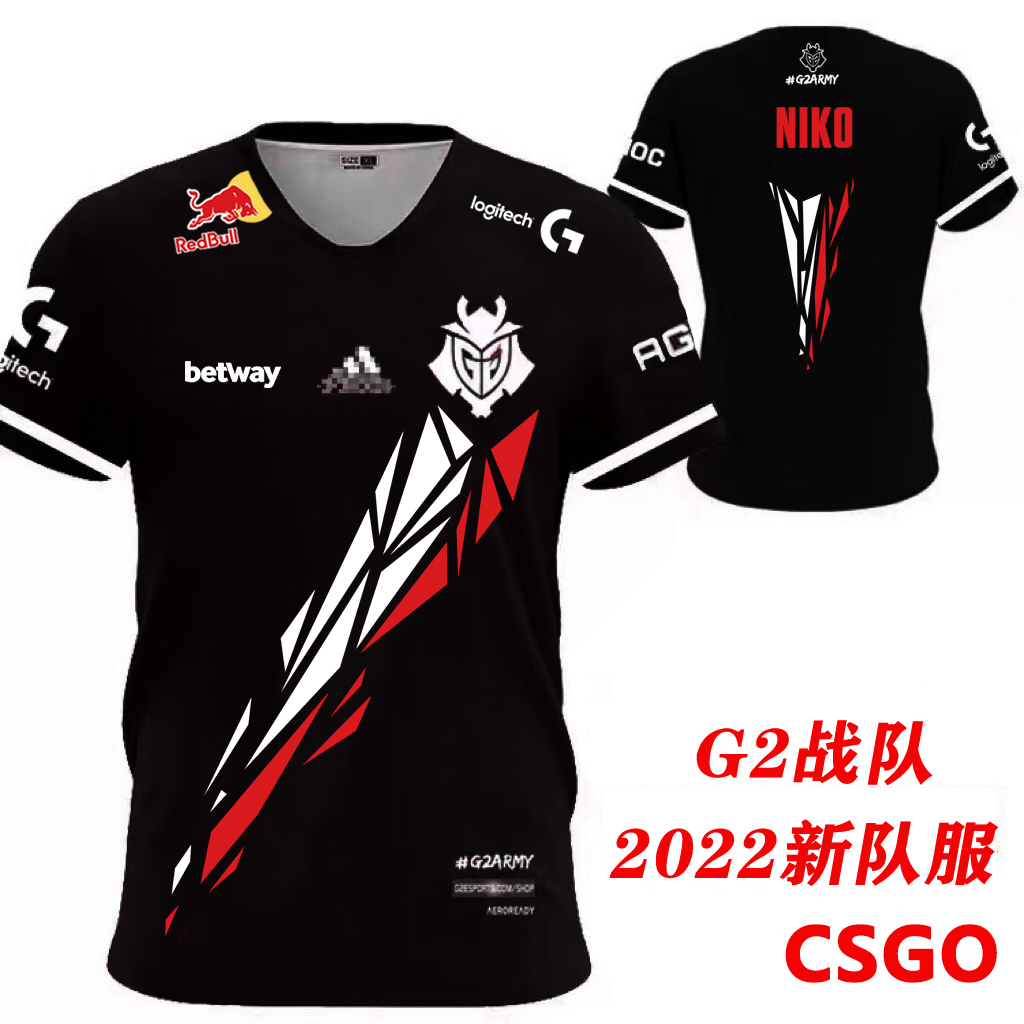 G2队服2022出征服S12总决赛caps niko帽皇CSGO同款lol短袖t恤周边