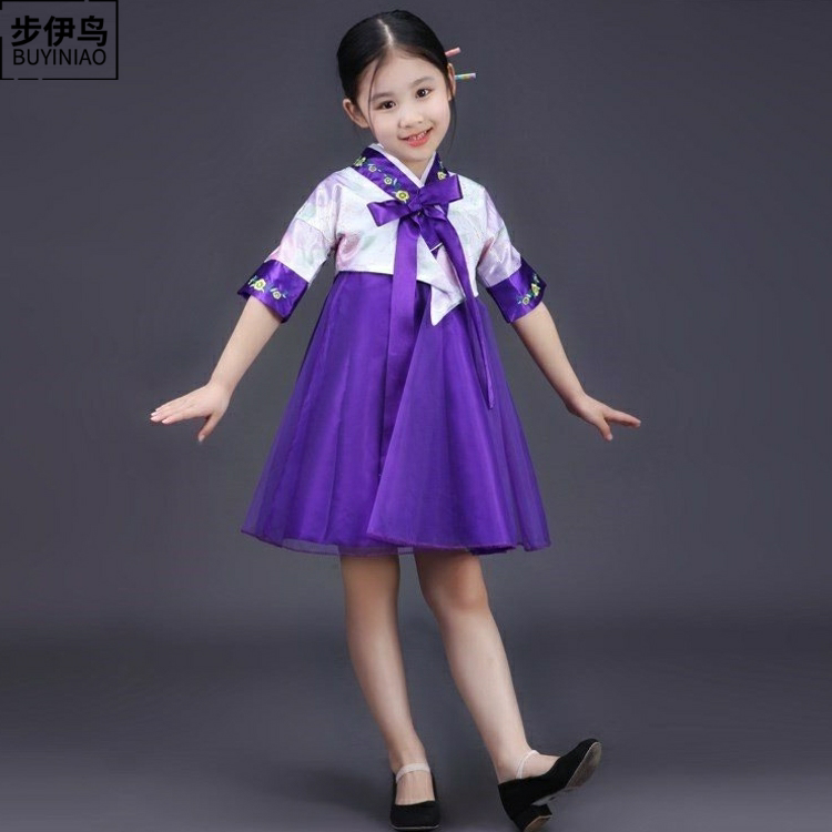 摄影韩服 女童装朝鲜族舞蹈服 少数民族表演儿童服装 大长今