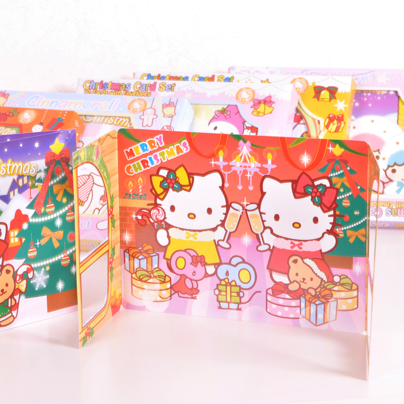 香港正版Kitty双子星情人学生卡通创意特色圣诞节卡圣诞礼物
