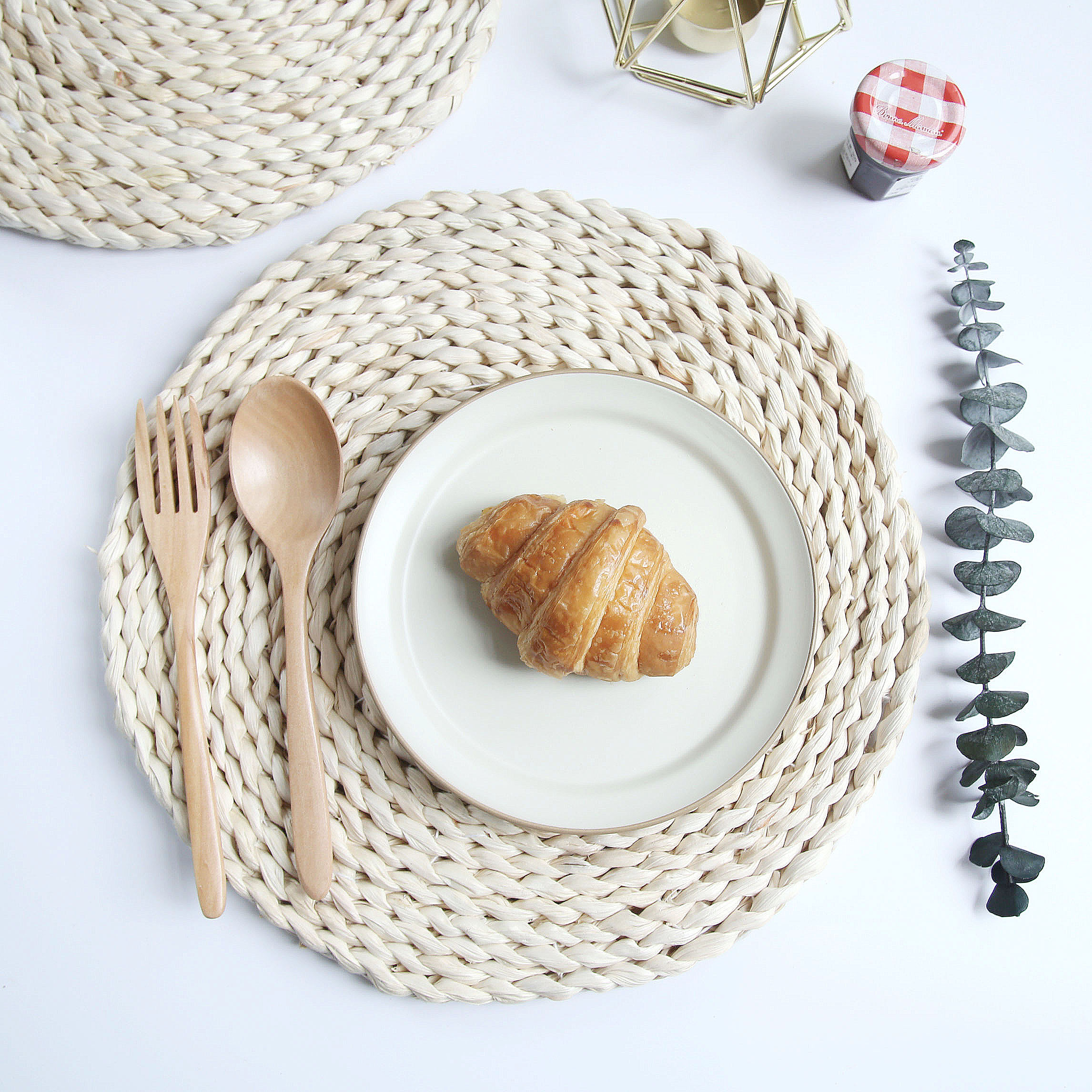 北欧天然手工玉米垫 ins美食拍照道具摄影背景布辅助类摆件 装饰