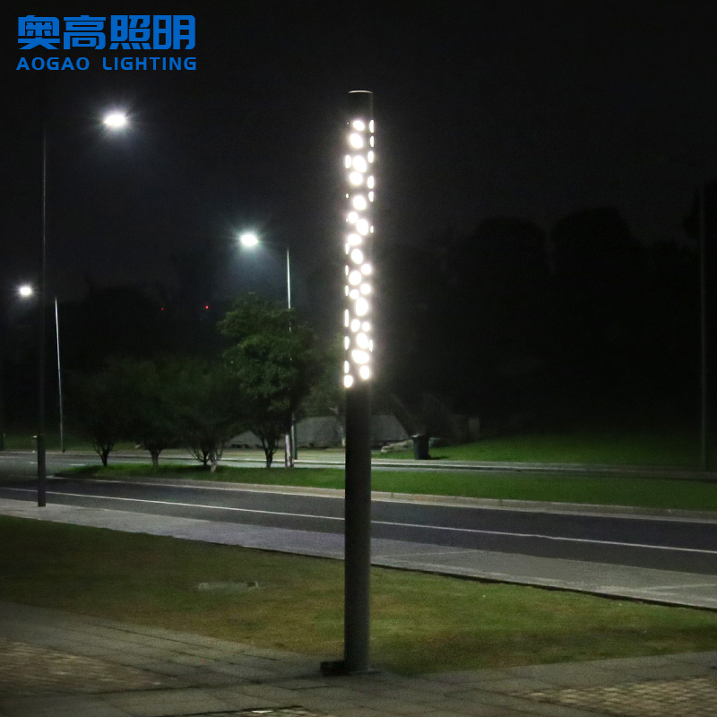 景观庭院灯饰户外道路灯现代简约园林景观公园草坪高杆led路灯3米