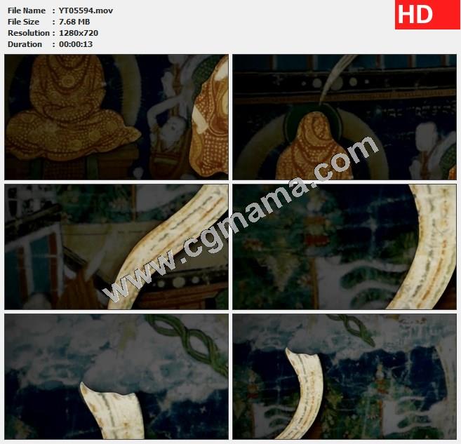 唐卡彩绘八思巴藏族高清实拍视频素材