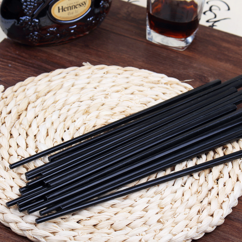 密胺仿瓷筷子酒店饭店快餐筷消毒机专用塑料筷餐厅食堂黑色筷