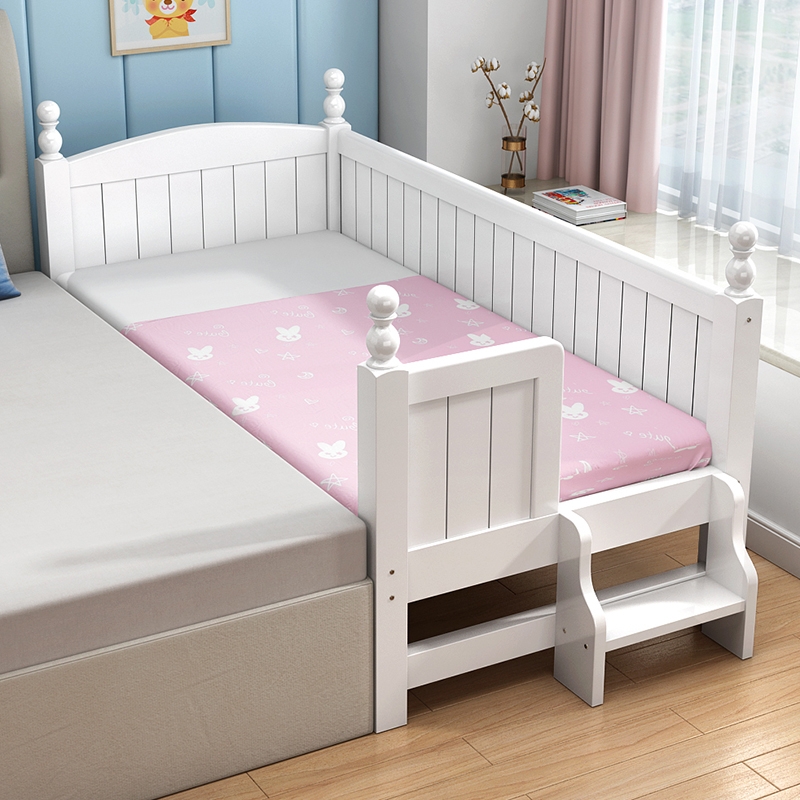 儿童床带护栏男孩拼接大床加宽床边神器女孩小床定做实木婴儿床
