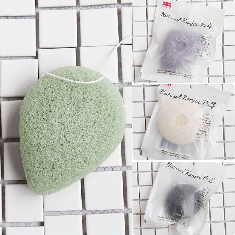 两月 日本Daiso大创天然魔芋洗脸扑蒟蒻洁面球去角质洗面清洁海绵