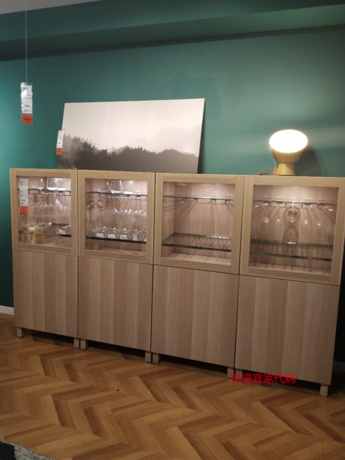 IKEA无锡宜家国内代购贝达餐边柜 酒柜 收纳柜 置物柜 白色橡木色