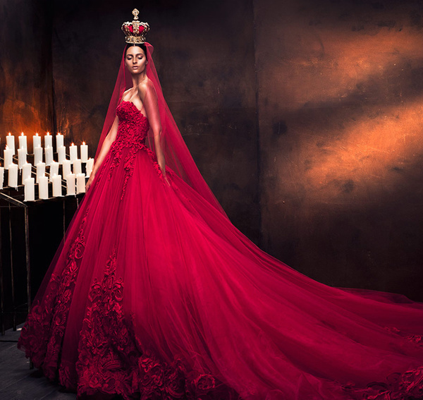 包邮新款韩式头纱酒红色大红色写真摄影新娘婚纱礼服超长软纱细纱