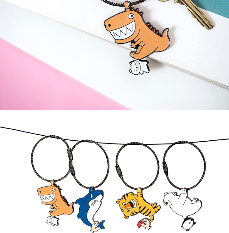 包邮哎呦四代合金钥匙扣圈韩国创意男女情侣汽车用环挂链可爱挂件