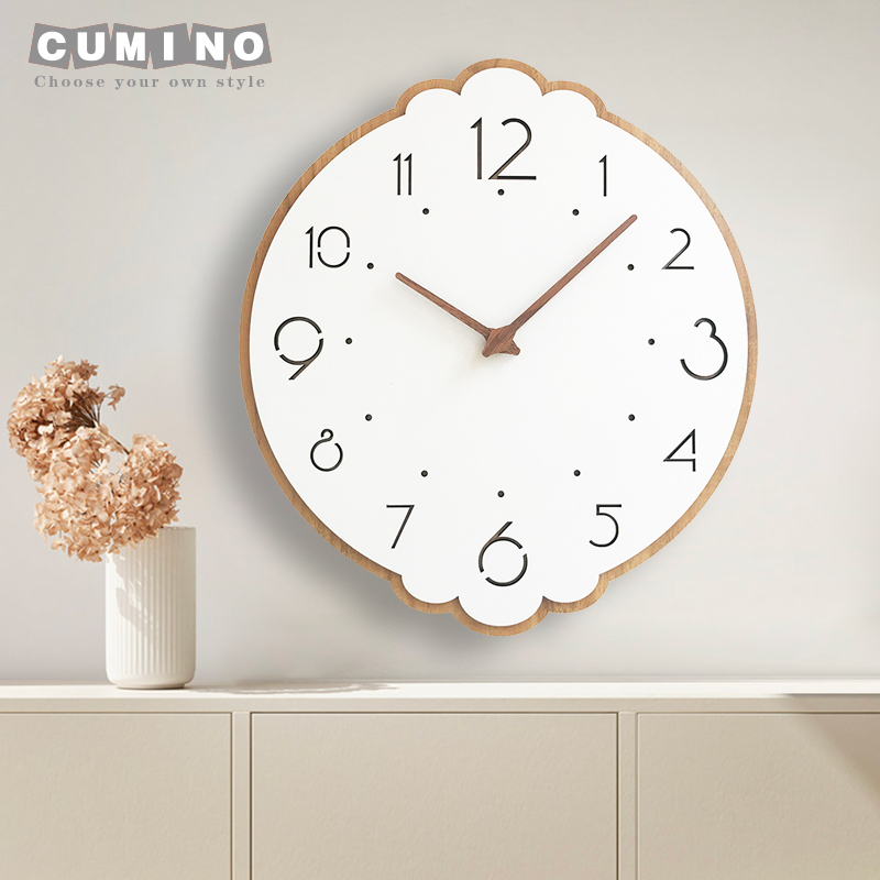 创意钟表客厅圆形时钟挂表简约现代家用挂钟木壁钟静音电子石英钟