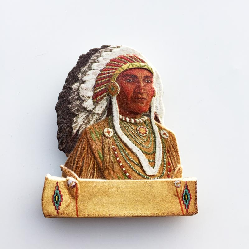 美国印第安人文旅游纪念品磁铁冰箱贴创意民族服饰收藏装饰伴手礼