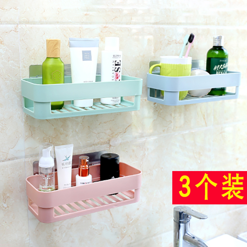 卫生间浴室角架洗手间免打孔墙上置物架吸盘壁挂肥皂盒收纳架神器
