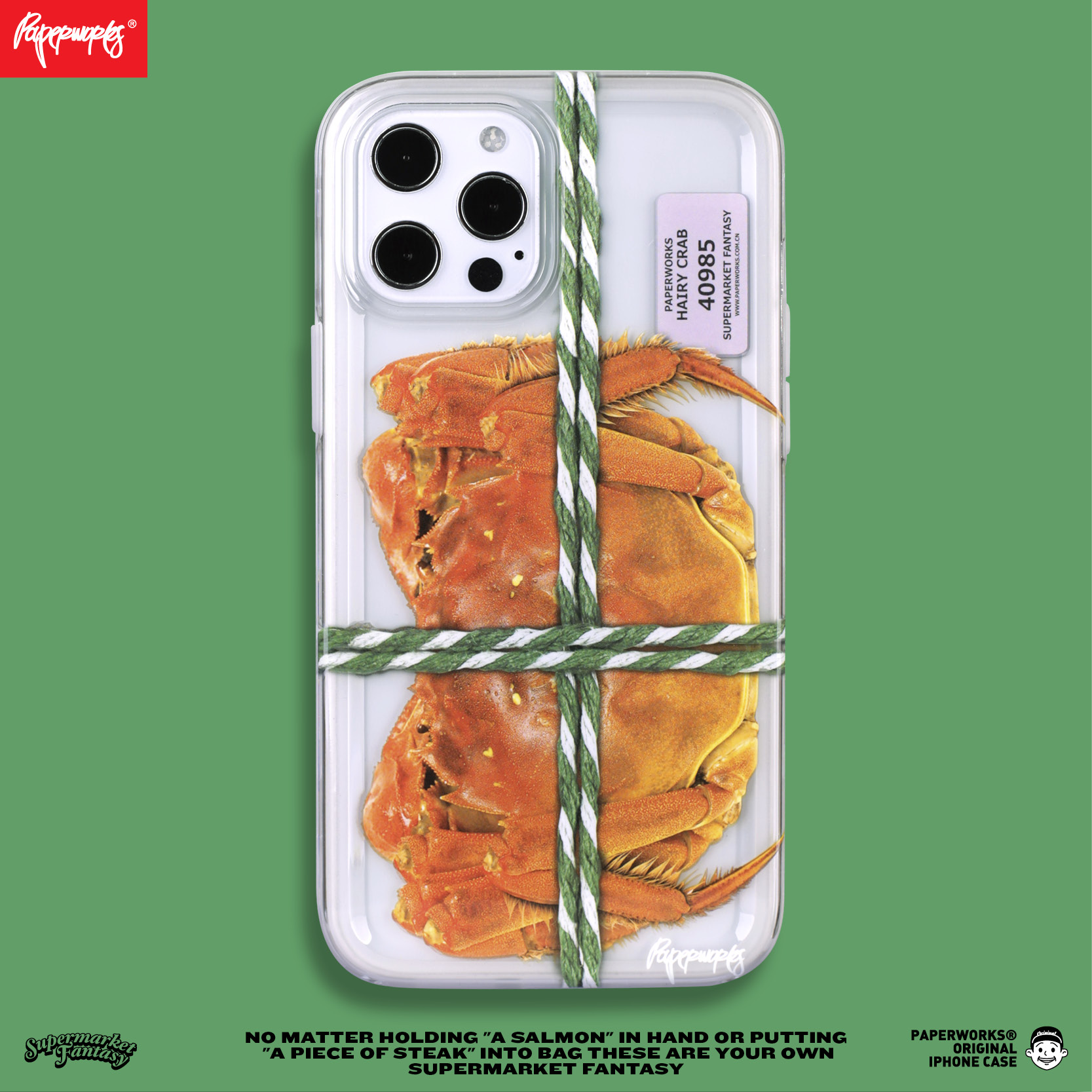 [PAPERWORKS]原创大闸蟹图案2.0版适用苹果iPhone12proMax手机壳