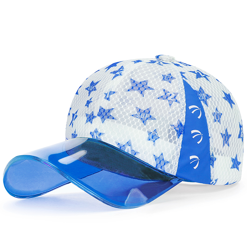 夏天中大儿童帽子男女小孩学生校园郊游防晒遮阳帽透明檐棒球帽