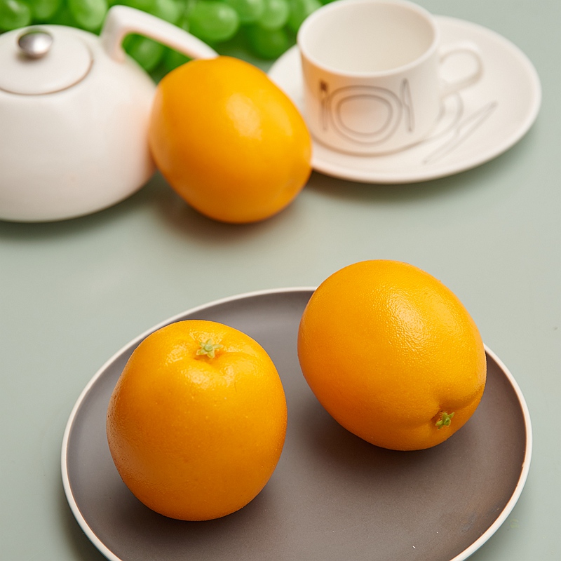 仿真水果道具橙子香橙食物模型果蔬摆件样板房家居橱柜装饰