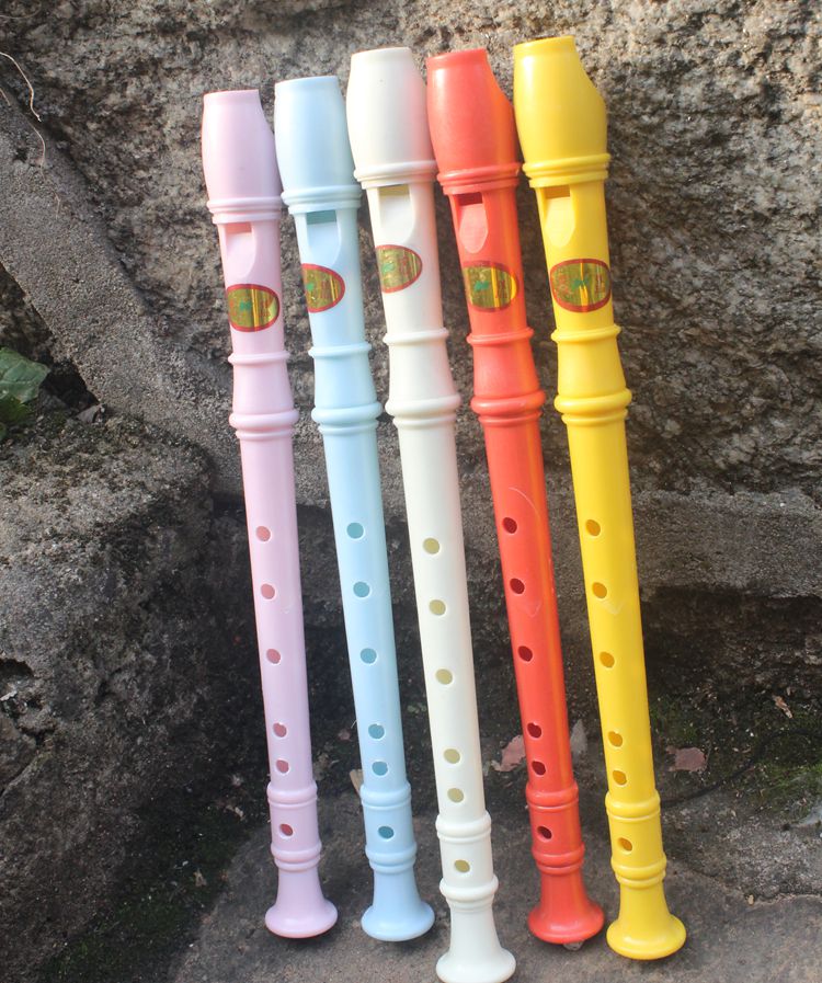 热销塑料笛子竖吹笛子儿童玩具塑笛彩色箫竖笛声乐器8孔6孔竖笛