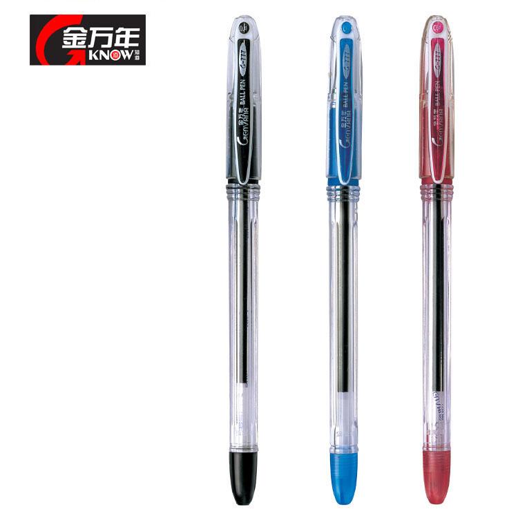 包邮金万年圆珠笔透明杆 油笔 超顺滑原子笔 G-777 学生0.4mm