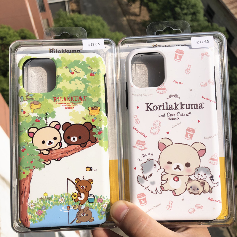 韩国正品轻松熊iPhone13promax手机壳卡通苹果12双层防摔保护套潮
