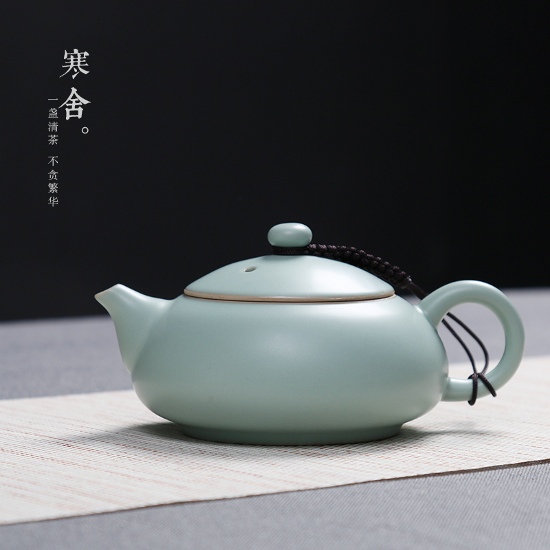 汝窑茶壶陶瓷单壶套装家用小茶壶汝瓷功夫茶具小罐茶泡茶壶西施壶