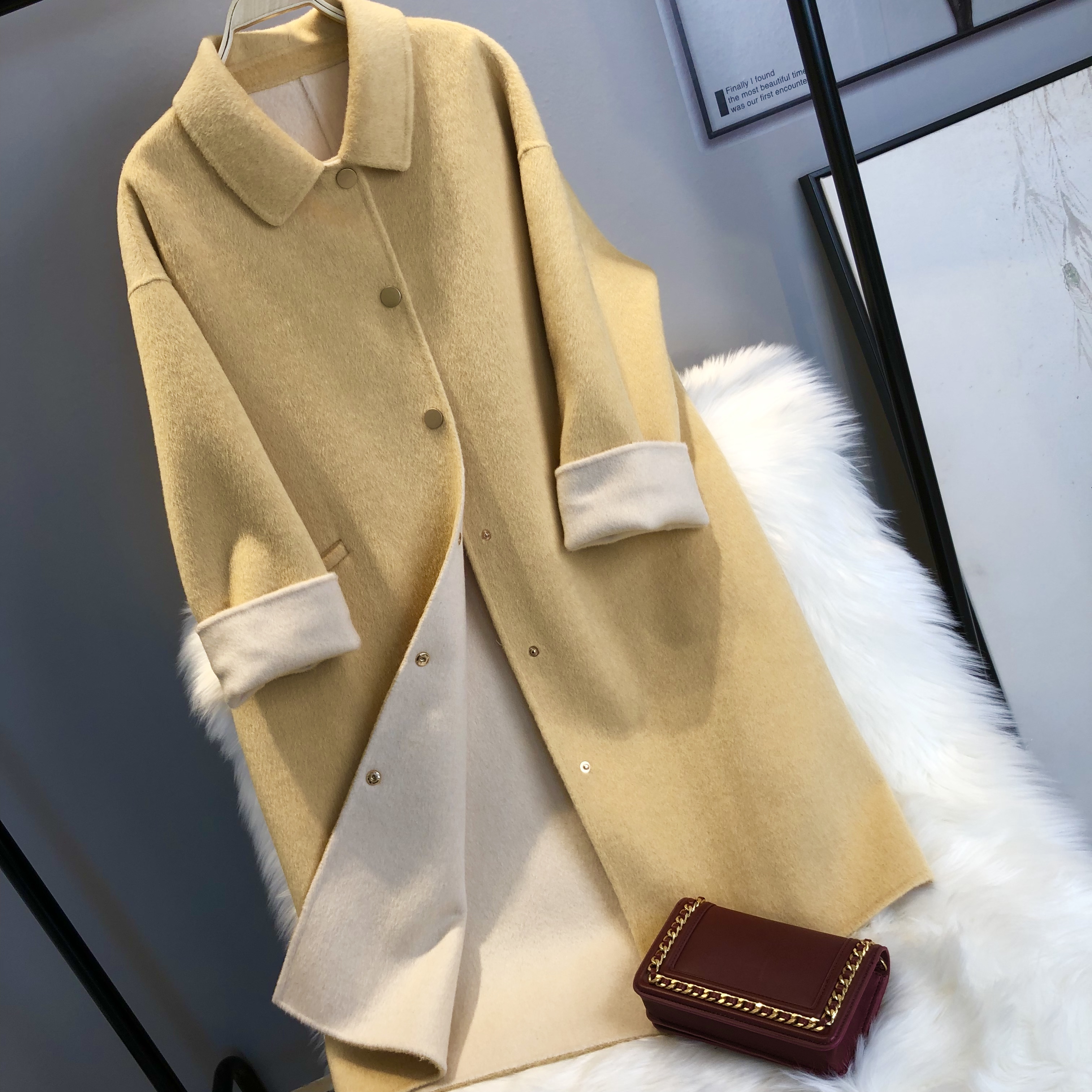 双面羊绒大衣2021秋冬季新款韩版小个子妮子甜辣风羊毛呢外套女-阿里巴巴